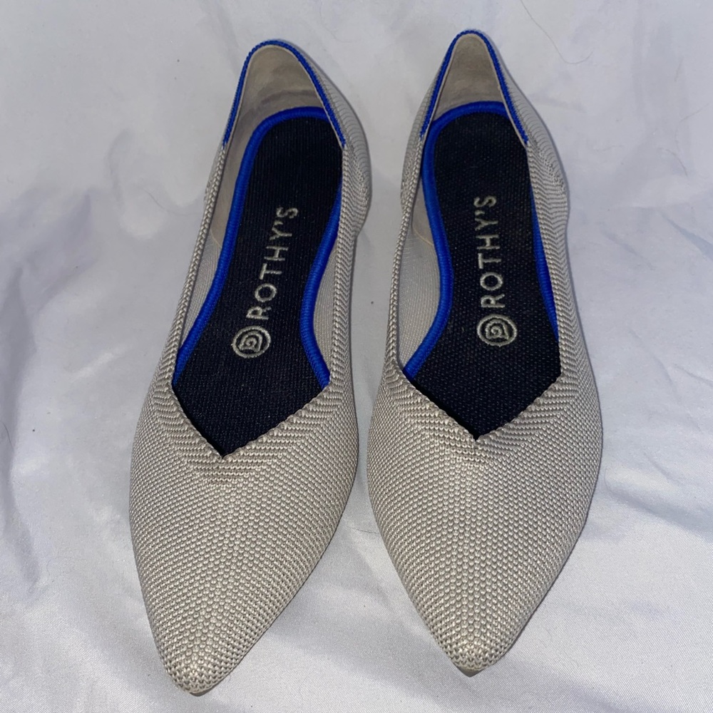Rothy’s Point-Toed Cream Flats